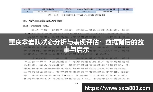 重庆攀岩队状态分析与表现评估：数据背后的故事与启示